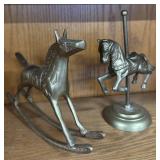 Brass Rocky Horse & Carousel