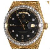 18kt Gold Rolex Day-Date Tobacco Finish President