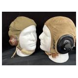 Pair WE II MILITARY FLIGHT CAPS