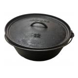 #12 LODGE CAST IRON FOOTED DUTCH OVEN