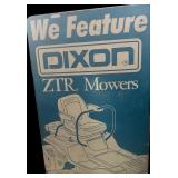 Metal Sign-DIXON ZTR MOWERS