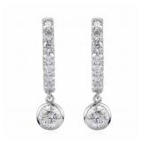 Brilliant 3.24 ct VS Diamond Dangle Earrings