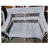 White Wicker Loveseat