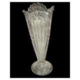 10.5 ï¿½ Early American Pressed Glass Vase