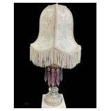 Cranberry Teardrop Lamp