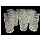 (10) Vintage Hobstar Libby Water Glasses