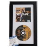 TIM MCGRAW AUTOGRAPHED CD DISPLAY