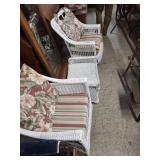 2 wicker chairs and table