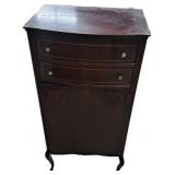 Victorian Music Record Wood Cabinet