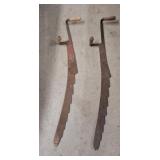 Two antique Hay knifes