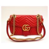 Gucci Marmont Leather Chain Shoulder Bag
