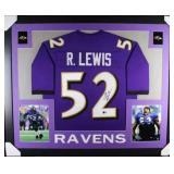 Autographed Ray Lewis Custom Framed Jersey