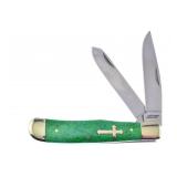 Blackhills Green Smoothbone w/ Cross Sheath Knife