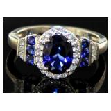 Elegant Oval Sapphire Designer Ring