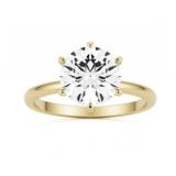 14K Gold 2.81 ct Round Lab Diamond Ring