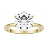 14k Gold 2.83 ct Round Lab Diamond Ring