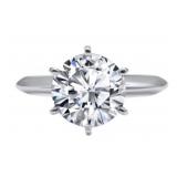 14k Gold 2.85 ct Round Lab Diamond Ring