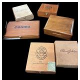 (6) Wooden Tobacco Boxes
