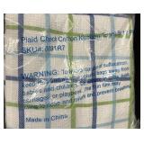 (12) Pc Plaid Check Kitchen Towel Set