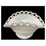 Vintage Milk Glass Banana Bowl