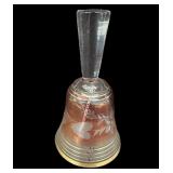 Beautiful Etched  Cranberry Bell