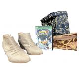 Size 10 Ladies Shoes, 2 Like New Make-Up Bags,