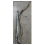 (2) PCS Antique Tool Handle And Barrel Pump