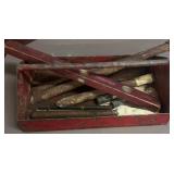 Metal Tool Tray With Miscellaneous Tools