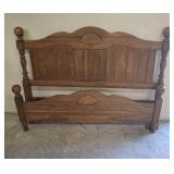 Full or Queen oak bed.