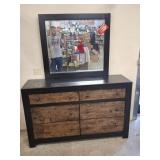 COASTER 6 Drawer Dresser & Mirror