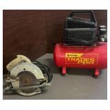 Estate Air Compressor And Saw