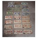 Box of  license plates