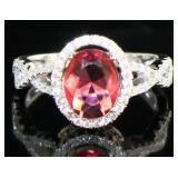 Oval 3.10 ct Ruby Designer Infinity Ring