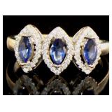 Marquise Cut 2.00 ct Sapphire Anniversary Ring