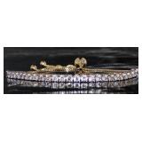 SS/Yellow Gold 1/2 ct Diamond Bolo Bracelet