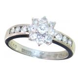 Platinum 1/2 ct Natural Brilliant Diamond Ring