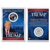 Donald Trump Whitehouse JFK Coin Display