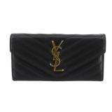 Yves Saint Laurent Leather Long Wallet