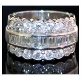 Platinum 3.00 ct Brilliant Natural Diamond Ring