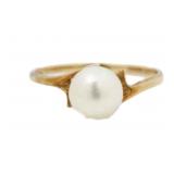 14K GOLD MIKIMOTO PEARL RING SZ. 7.5
