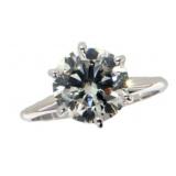 14k Gold 3.83 ct Round Lab Diamond Ring