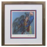 Superman Plate Signed Framed Giclee by Andy Warhol