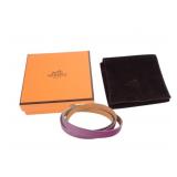 Hermes B-Api Double Tour Leather Bracelet