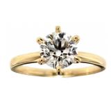 14k Gold 1.71 ct Round GIA Lab Diamond Ring