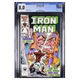 1986 Iron Man #205 Comic Book CGC 8.0