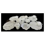 18 Pc  Vintage Milk Glass
