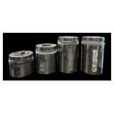 Chrome & Glass Canister Set