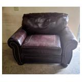 Leather wide seat Chair