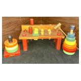 Vintage  PLAYSKOOL WorkBench AND Toys