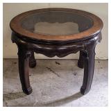 Oval glasstop Table
